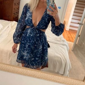 A&F Long-Sleeve Cutout Mini Dress